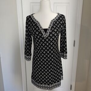 WHBM B&W Patterned Women's Dress‎